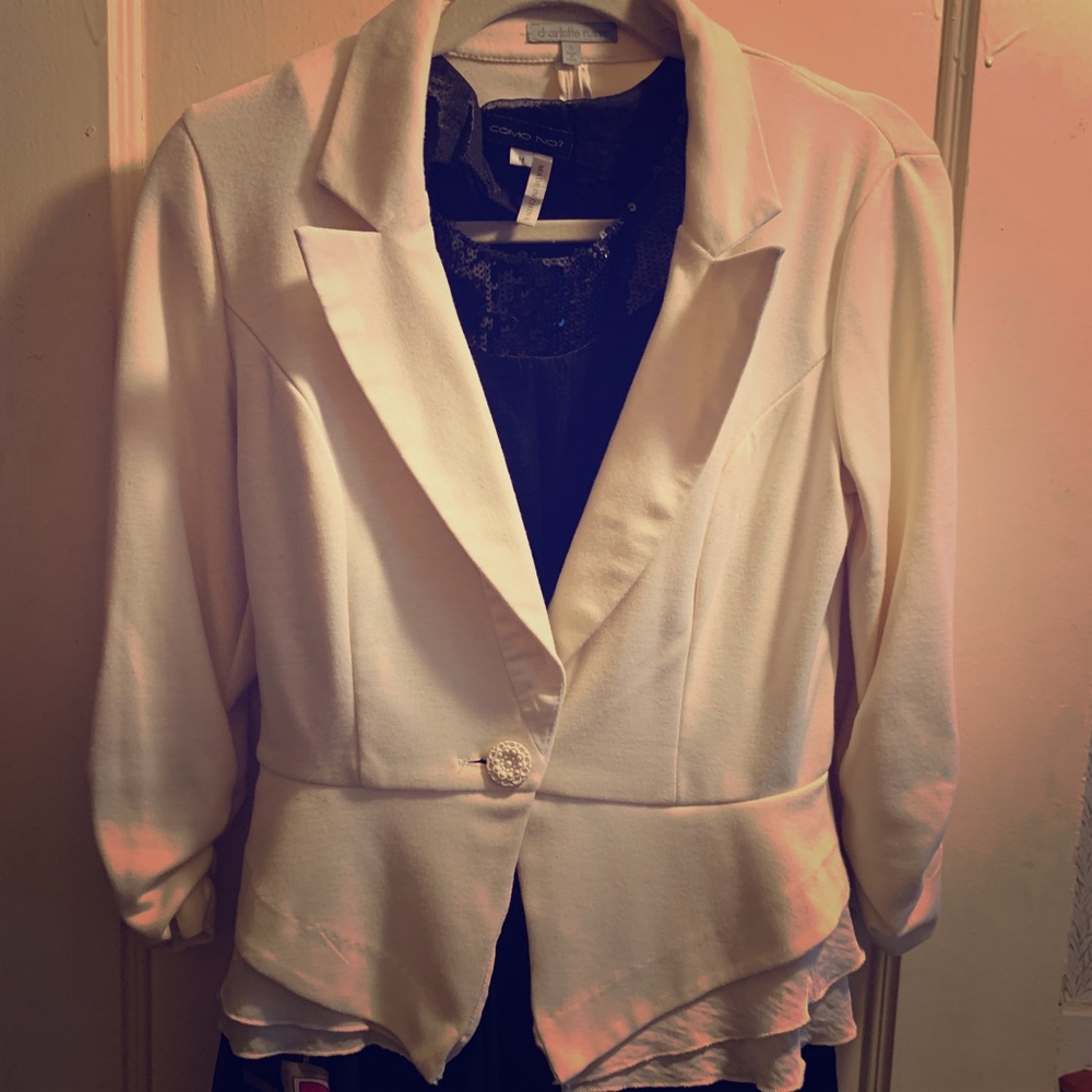 2 for 1 Blazers.. cream and brown.